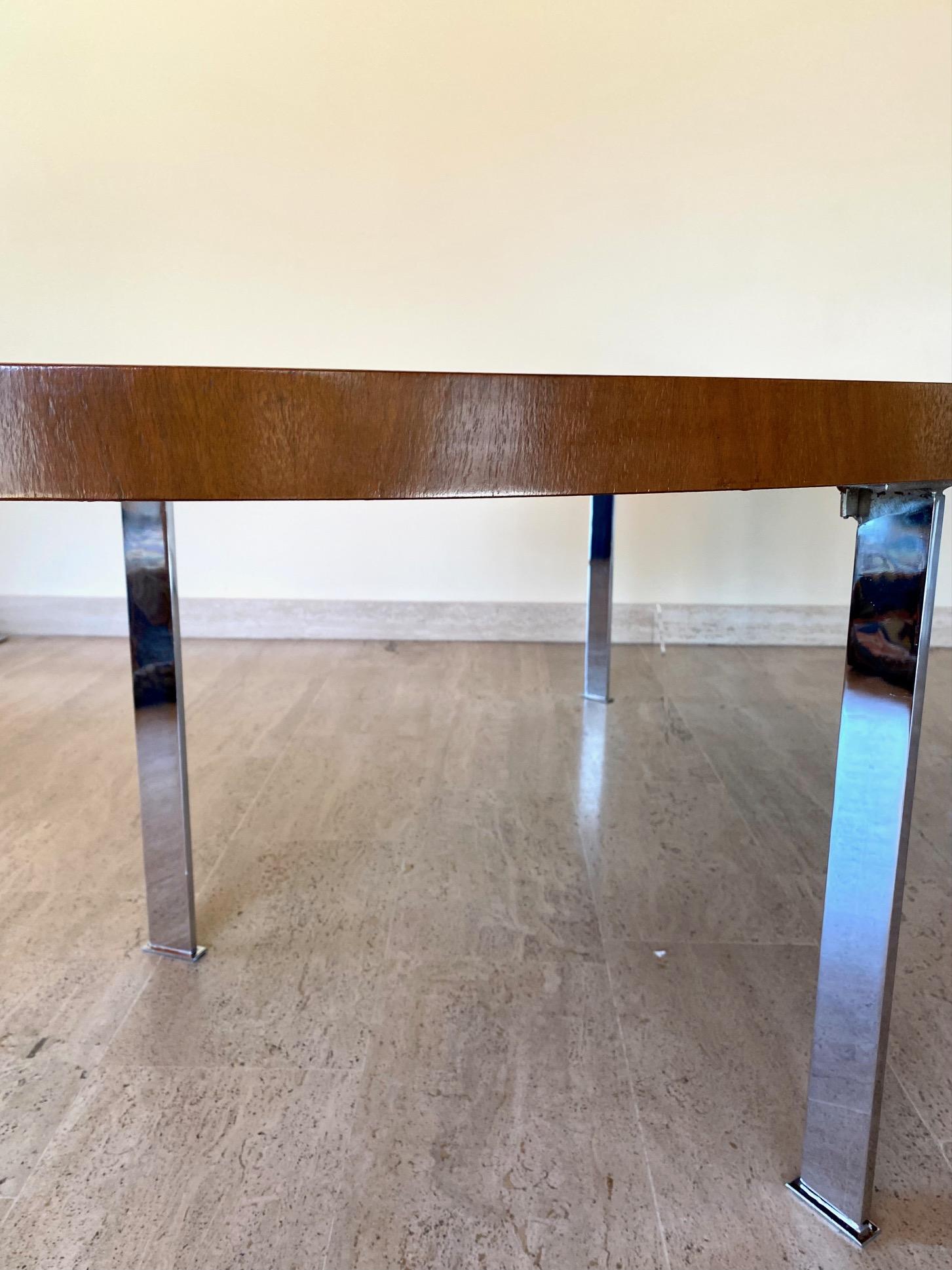 Oval wooden coffee table, 1960
