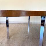 Oval wooden coffee table, 1960