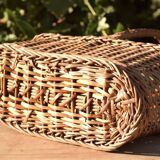 Vintage wicker bottle holder basket