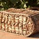Panier porte-bouteilles en osier vintage