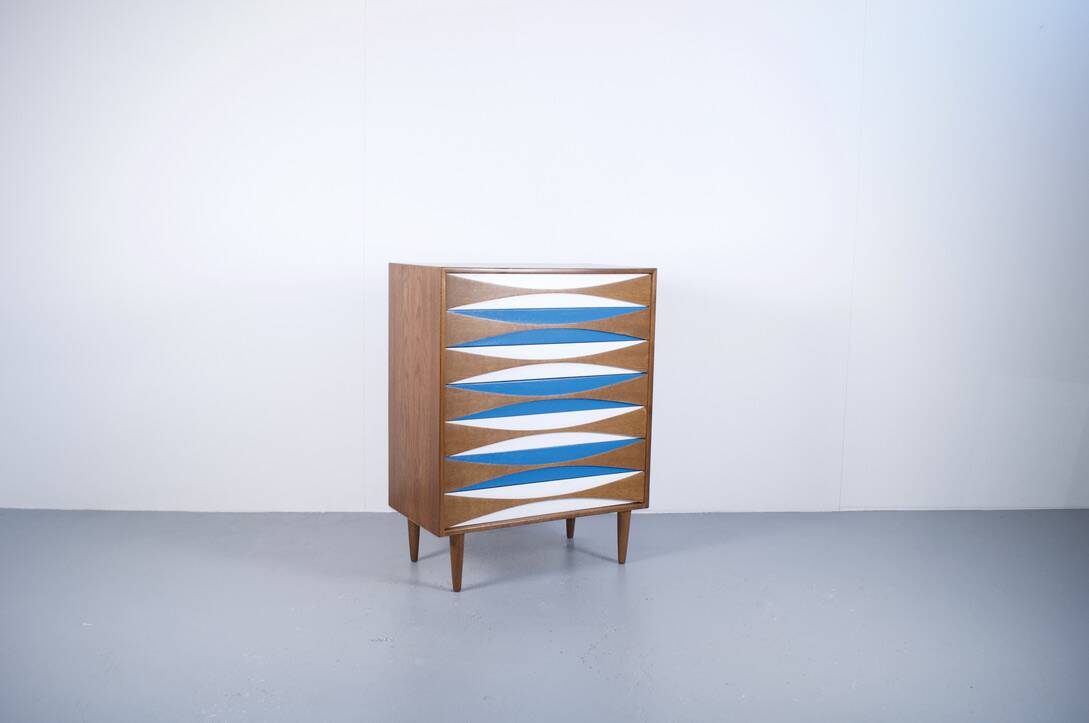 Teak chest of drawers by Niels Clausen, 1960s, Niels Clausen Furniture Odense