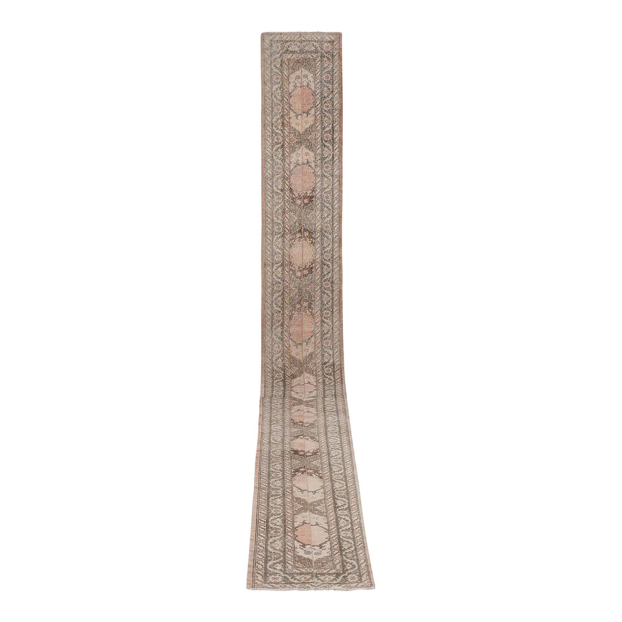 Vintage Turkish hallway rug 70x673 cm