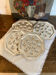 Vintage silver plated snail dishes, engraved silver serving trays.