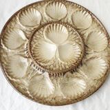 Barbotine shell dish and plates
