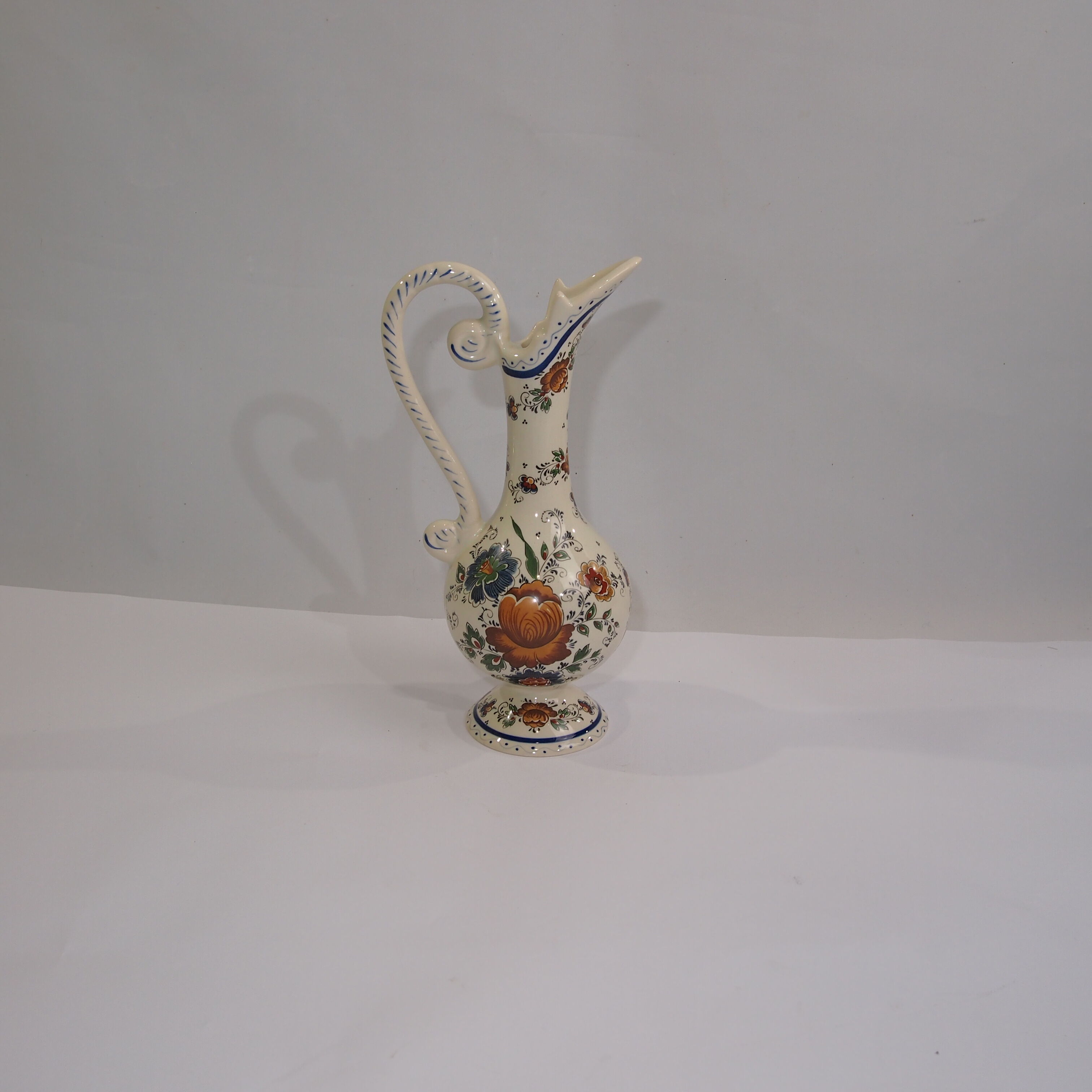Delft porcelain pitcher, signed H Bequet for jema