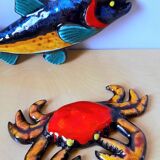 Ceramic fish and crab 1960