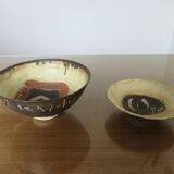 Set of 2 ceramic cups signed ethnic Berber style