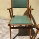 Pair of green bridge armchairs