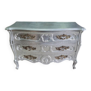 Commode style louis XV - argente