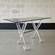 Desk in feet x plexiglass & smoked glass, 1970s