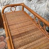 Vintage rattan chest of drawers