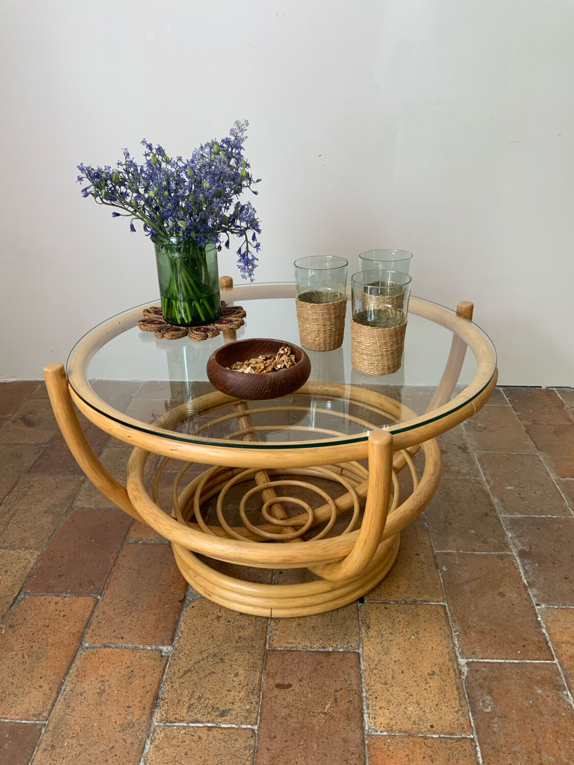 Rattan coffee table