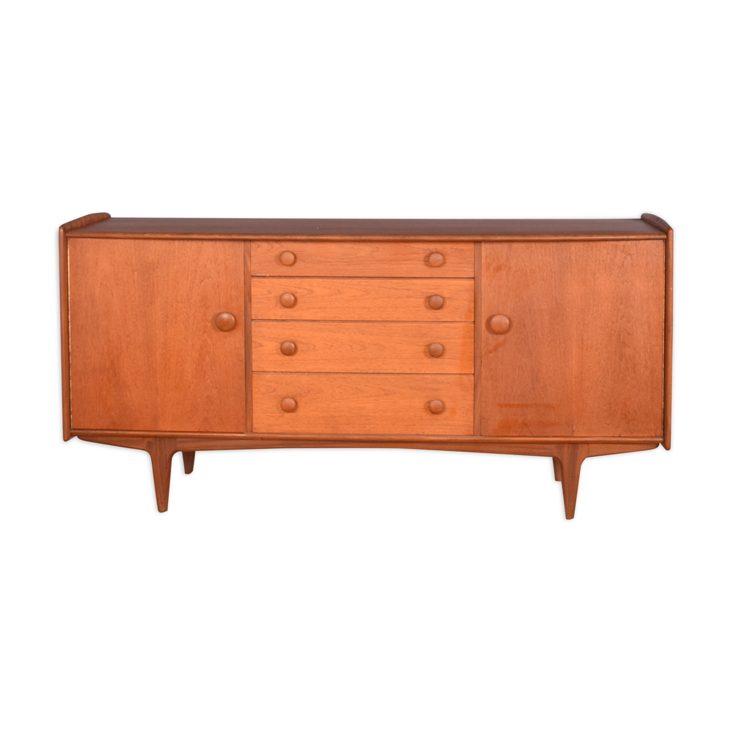 Restored Long A.Younger Afromosia And Teak Retro Sideboard