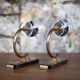 Pair of wall lamps, vintage wall lamp, two-tone brass wall lamp with lucite, lighting, decoration