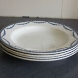 Lot de 4 assiettes terre de fer salins