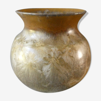 Vase en céramique, émail à cristallisation, Montgolfier France