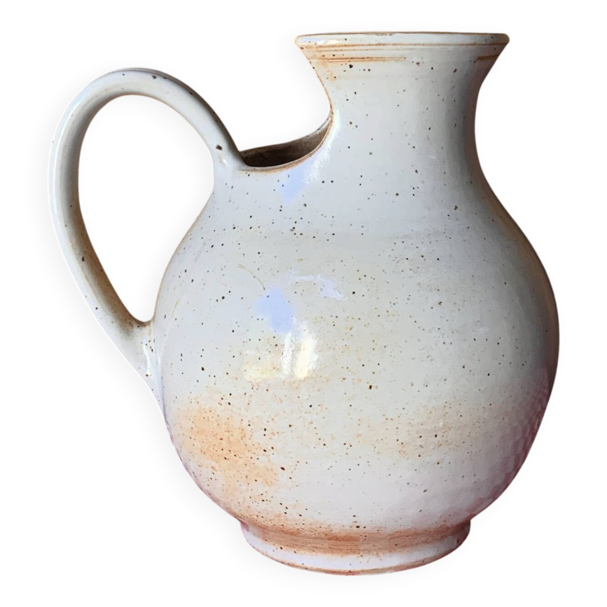 Vintage stoneware pitcher from Marais, France.