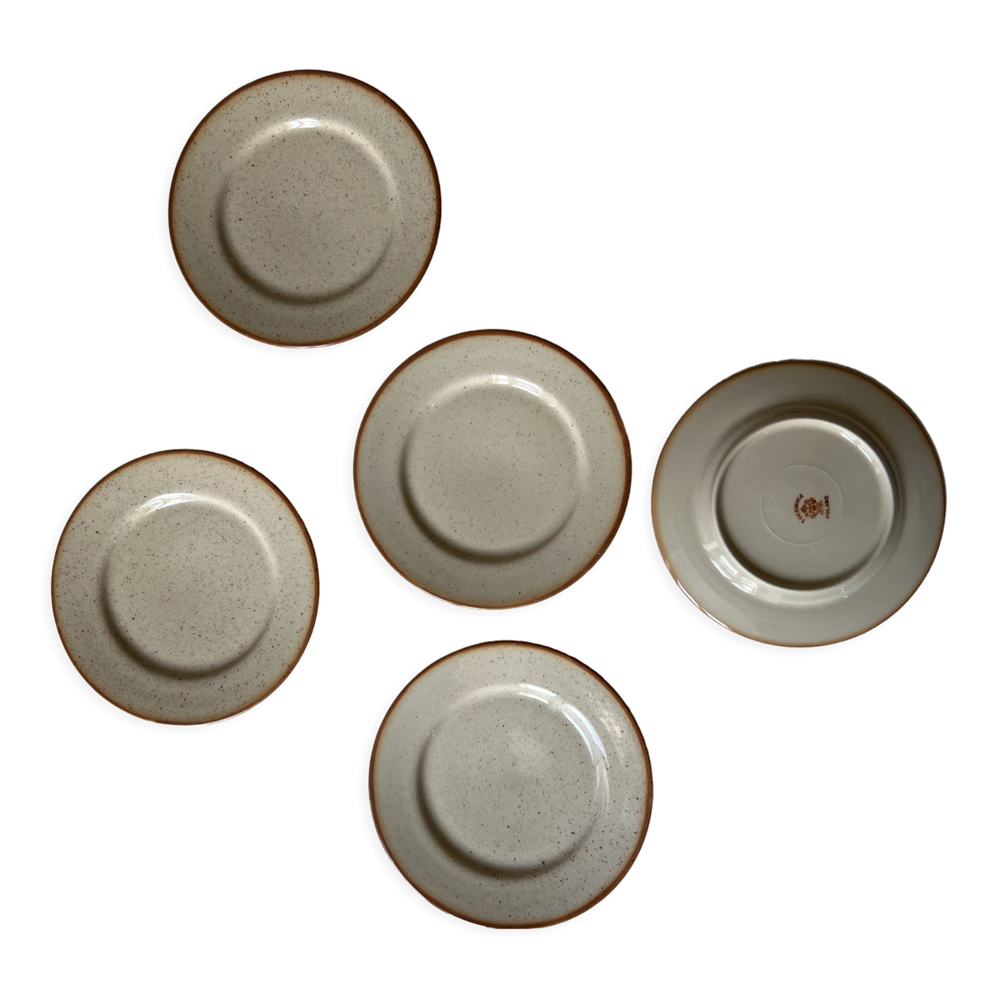 5 vintage plates Tilowice Poland