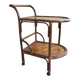 Rattan serving trolley