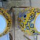 Pair of Chinese faience vases with Asian dragon decor in a Japonese style.