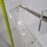 Transparent magazine holder "Omega" by David Lange, 70s