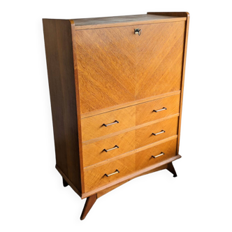 Commode, secrétaire en bois, années 1960