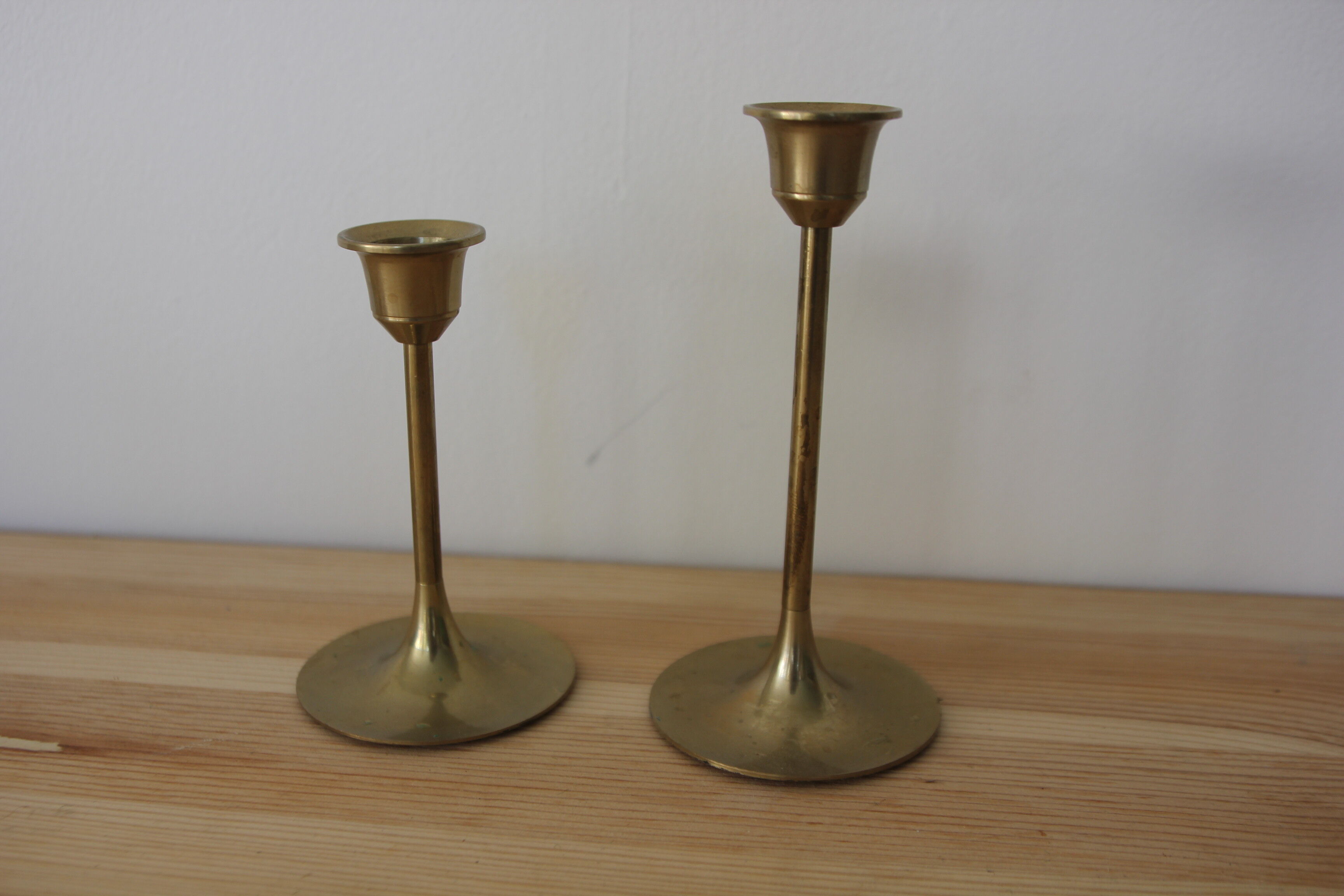 Brass candle holders