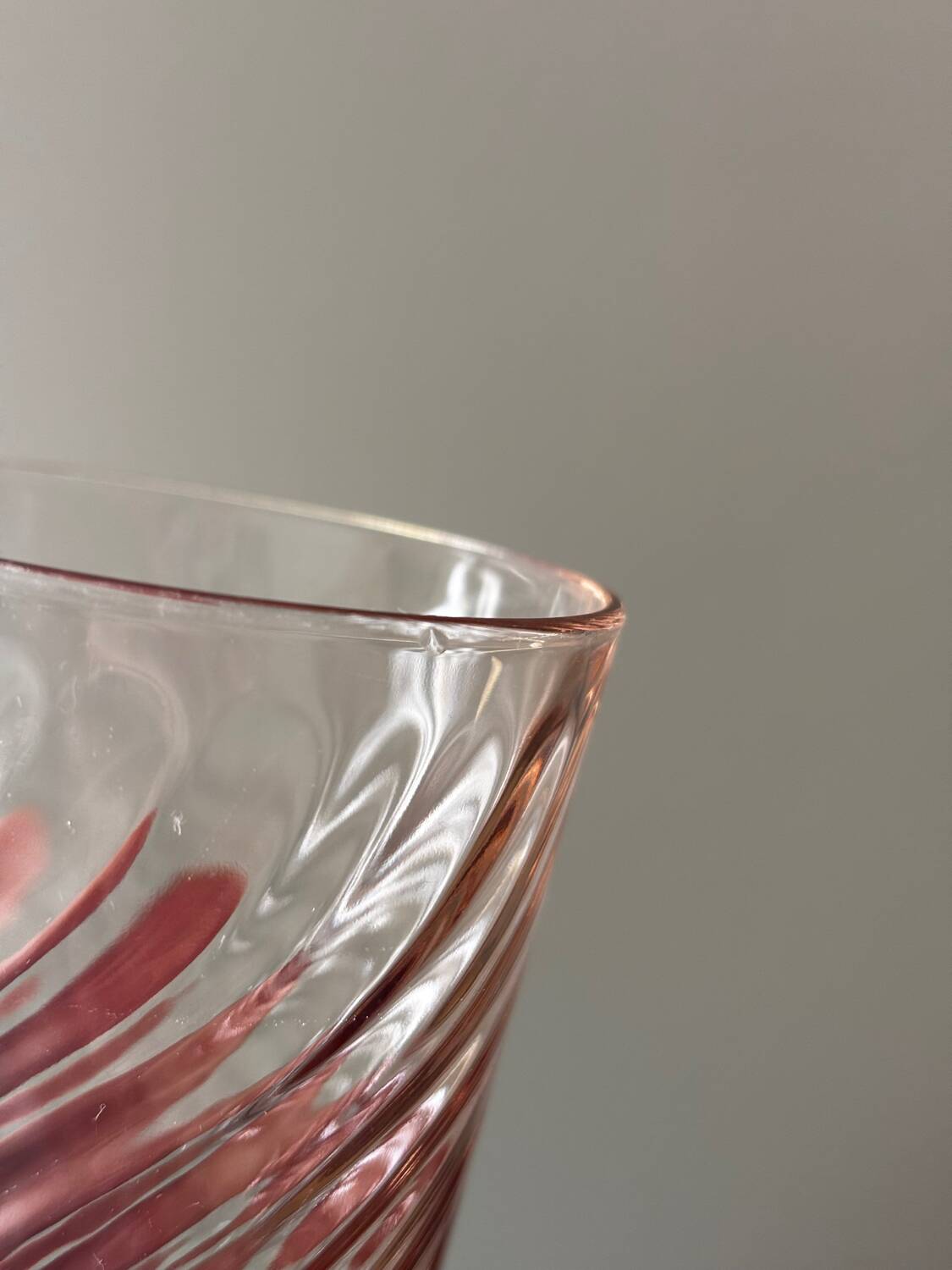 Vintage set of 4 Rosaline water glasses.