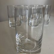 Set of 6 1970 Scandinavian crystal goblet glasses