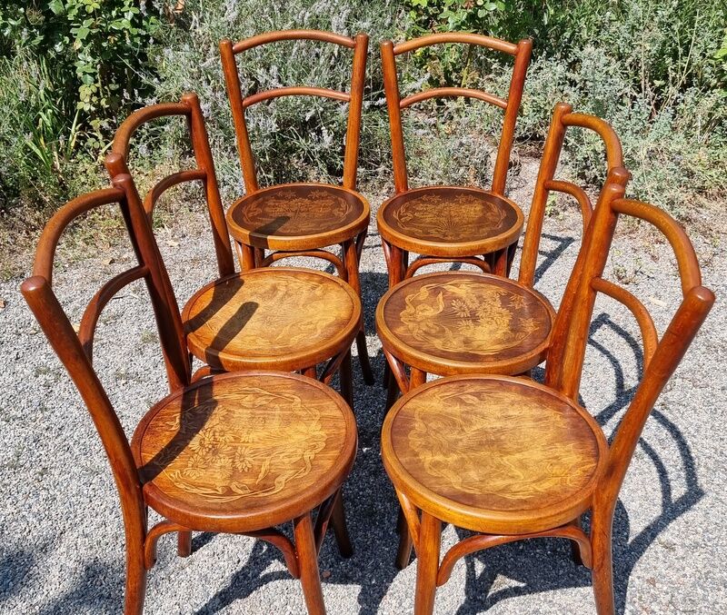 6 Horgen-Glarus bistro chairs 20s