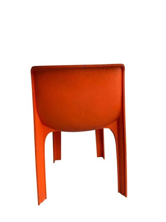 Chaise design orange – Étienne Fermigier (vers 1970)