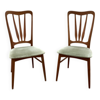 Paire de chaises en teck Ingrid Niels Koefoed, Danemark 1960