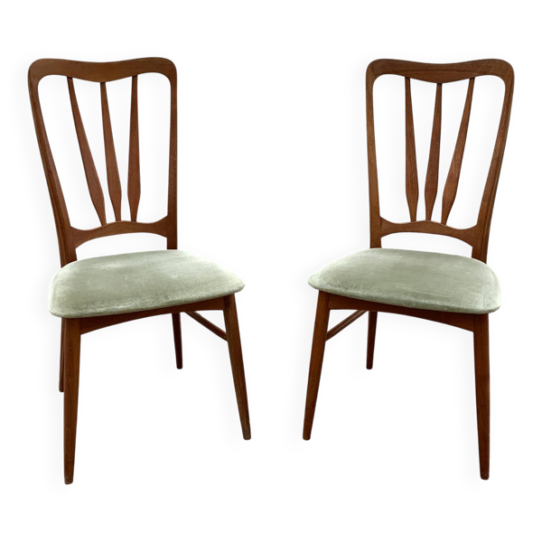 Paire de chaises en teck Ingrid Niels Koefoed, Danemark 1960