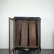 Blackened wooden bookcase display case from the Napoleon III period