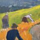Svan Grandin (1906- 1982) Large Vintage Oil on Canvas Landscape, signed