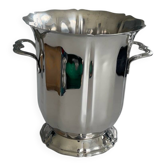 Stainless steel champagne bucket by Guy Degrenne, antique metal decoration - accessory