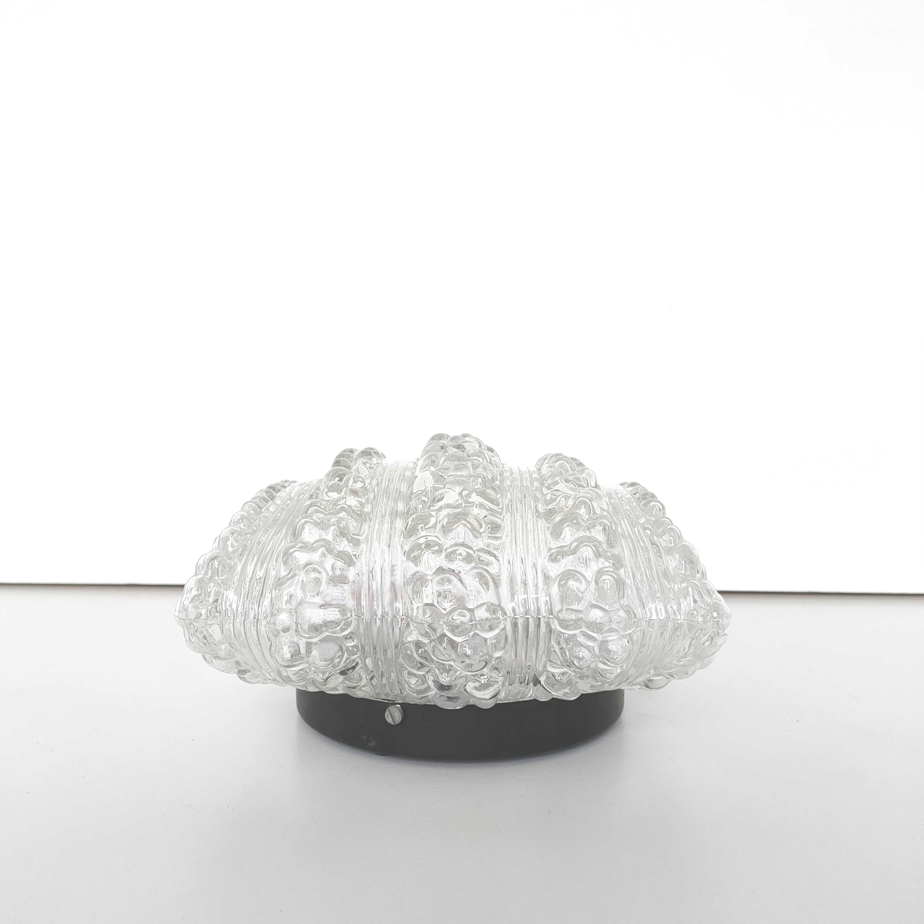 Molded glass bubble wall lamp
