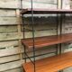 String shelf wood and metal 60s Sweden