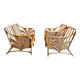 Ensemble de salon en rotin et bambou avec 2 fauteuils