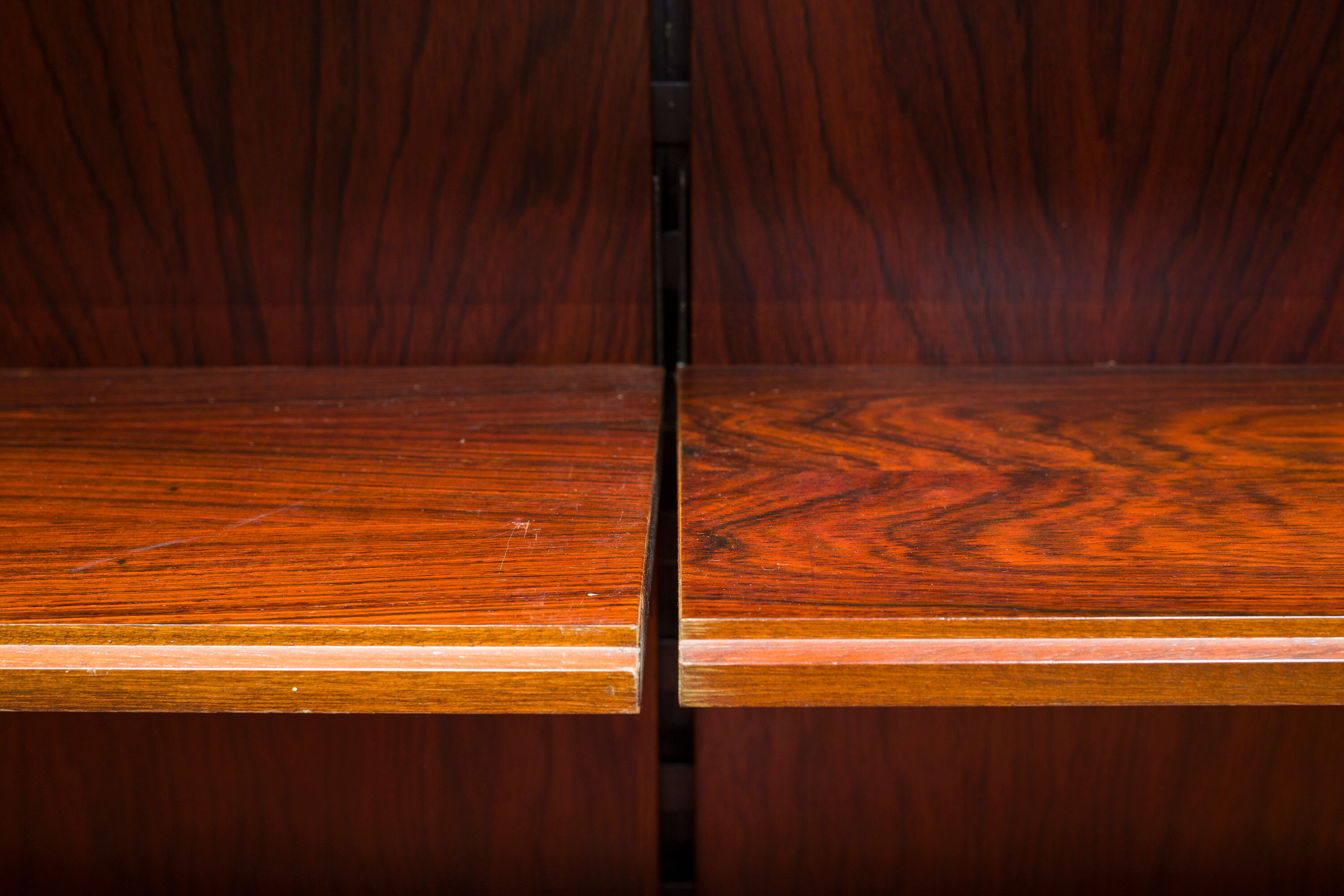 German Rosewood Modular Wall Shelves by IDEE Mobel, 1960s, Set of 25