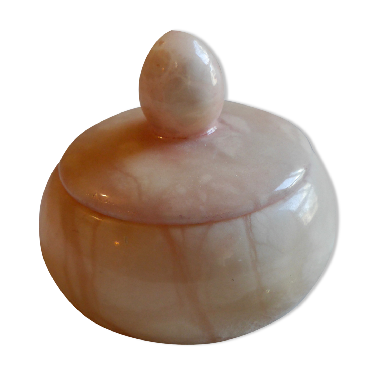 Boîte à bijoux en marbre rose