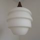 French Vintage Retro Ceiling Light 1960s/70s White Glass Tiered Shade 5589