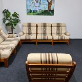 Set de salon vintage des années 70 en teck 6 pièces