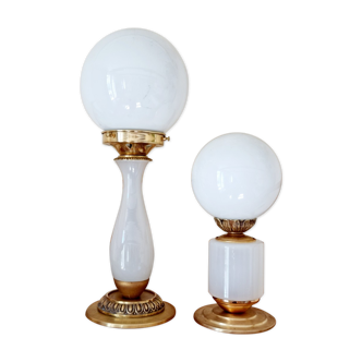 Fake pair of table lamps, unique pieces