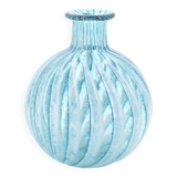 Phoenician Malta light blue glass striped vase, 90s