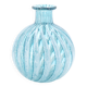 Striped light blue glass vase Phoenician Malta, 1990s