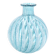 Striped light blue glass vase Phoenician Malta, 1990s