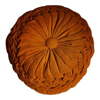 Vintage rosette velvet cushion