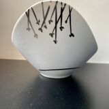5 White and Silver Porcelain Bowls Made in France