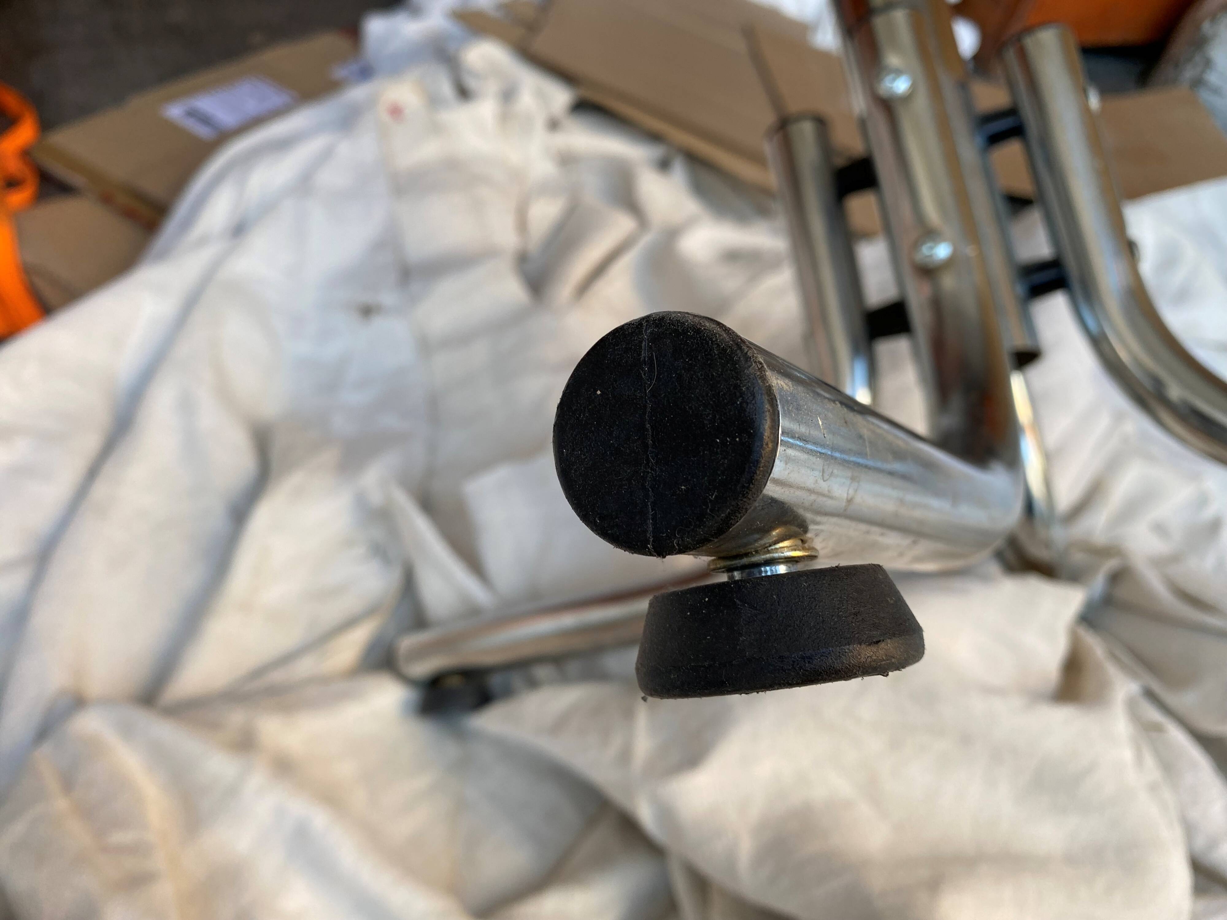 Vintage 1970s chrome metal coat rack